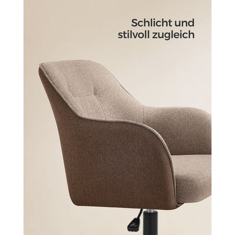 Rootz Swivel Chair - Lounge Chair - Rolling Seat - Ergonomic Design - 69 x 65 x 83-93cm - Steel Frame - Plywood - Foam Padding