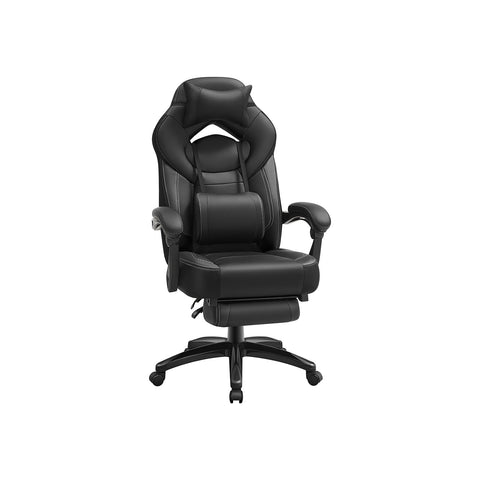 Rootz Gaming Chair - Racing Chair - Ergonomic Chair - Lumbar Support - Adjustable Headrest - Reclining Backrest - Faux Leather - 70cm x 64cm x 128cm