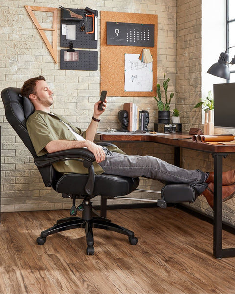 Rootz Gaming Chair - Racing Chair - Ergonomic Chair - Lumbar Support - Adjustable Headrest - Reclining Backrest - Faux Leather - 70cm x 64cm x 128cm