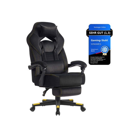 Rootz Black Gaming Chair - Ergonomic Office Seat - Adjustable Computer Chair - Velvet Finish - 72.4 x 69.7 x (118-128) cm