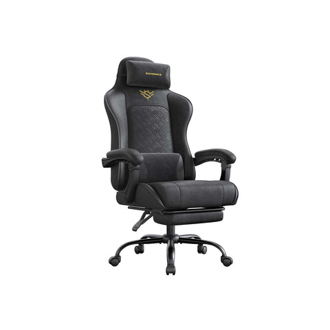 Rootz Ergonomic Gaming Chair - Office Seat - Spring Cushion - Enhanced Comfort - Black - 70 x 70 x (123.5-133) cm
