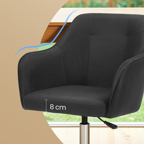 Rootz Adjustable Office Chair - Swivel Chair - Desk Chair - Optimal Comfort - 65 x 69 x (83-93) cm