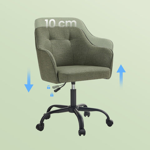Rootz Office Swivel Desk Chair - Ergonomic Chair - Task Chair - Comfort & Style - 64 x 64 x (83-93) cm