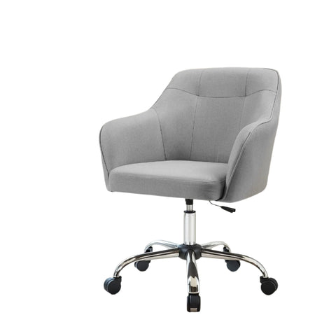 Rootz Office Chair - Swivel Chair - Desk Chair - Adjustable Comfort - 65 x 69 x (83-93) cm - 45-55 cm Seat Height - Grey Linen Finish