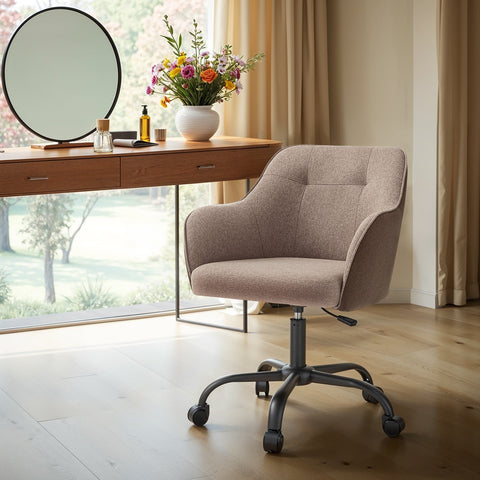 Rootz Office Chair - Swivel Chair - Desk Chair - Ergonomic Comfort - 64cm x 64cm x (83-93)cm - Dark Brown