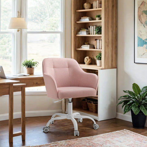 Rootz Home Office Chair - Swivel Chair - Desk Chair - Ergonomic Comfort - 64cm x 64cm x (83-93)cm