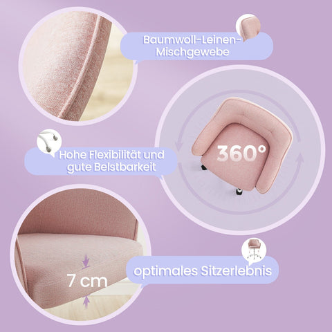 Rootz Home Office Chair - Swivel Chair - Desk Chair - Ergonomic Comfort - 64cm x 64cm x (83-93)cm