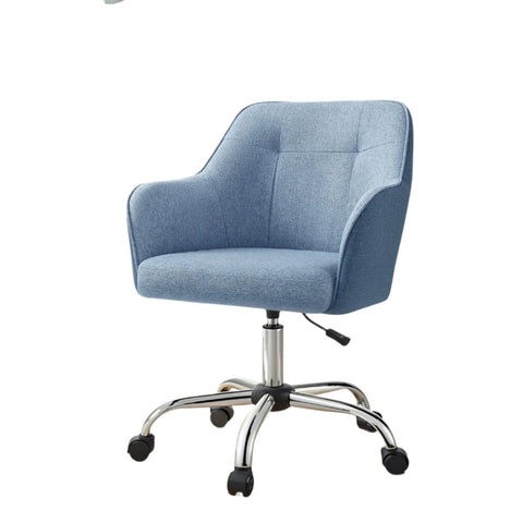 Rootz Office Chair Swivel Chair Desk Chair - Ergonomic Support - 64 x 64 x (83-93) cm - Blue