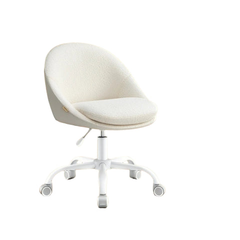 Rootz Home Office Chair - Make-up Chair - Desk Chair - Ergonomic Support - 60x60x(80-90)cm - Fleece & Steel Frame