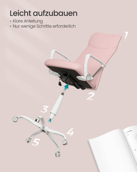 Rootz Office Chair - Desk Chair - Cushioned Seat - Supports up to 120 kg - 64cm x 64cm x 110-120cm