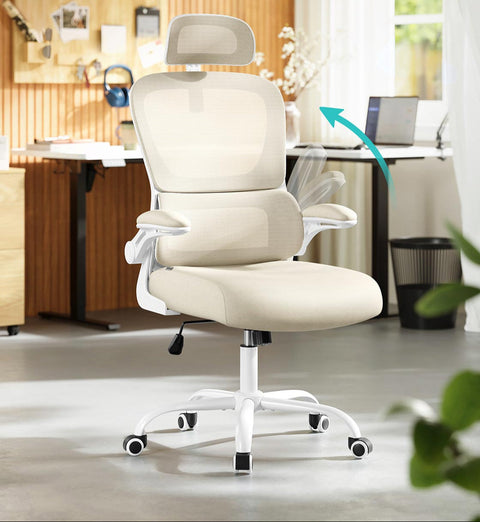 Rootz Brown Swivel Chair - Rotating Seat - Comfortable Office Seating - Steel Frame - 64cm x 71.5cm x (116-135)cm