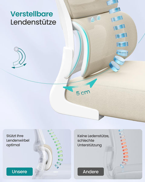 Rootz Brown Swivel Chair - Rotating Seat - Comfortable Office Seating - Steel Frame - 64cm x 71.5cm x (116-135)cm
