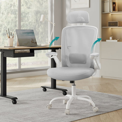 Rootz Ergonomic Office Chair - Desk Chair - Task Seating - Supports Posture - 64cm x 64cm x (115-130)cm