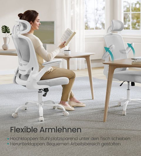 Rootz Ergonomic Office Chair - Desk Chair - Task Seating - Supports Posture - 64cm x 64cm x (115-130)cm