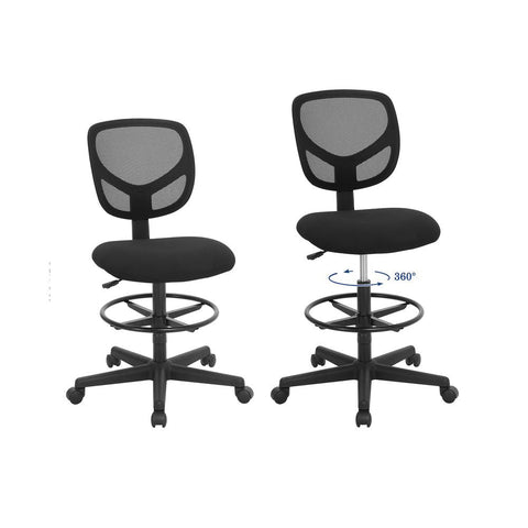Rootz Swivel Chair - Office Chair - Mesh Backrest - Adjustable Height - Safe Load Capacity - 98.5cm x 48cm x 117.5cm