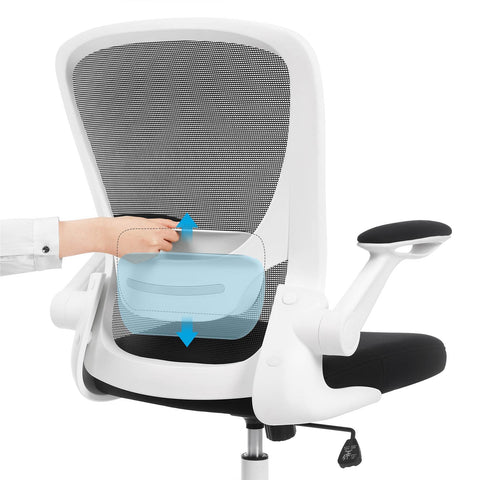 Rootz Mesh Bureaustoel - Ergonomische stoel - Draaistoel - Verstelbaar schommelmechanisme - Weerstandsaanpassing - Zwart - Kunststof, schuim, nylon, staal - 66 cm x 60 cm x (99-107) cm - 120 kg capaciteit