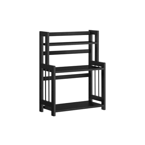Rootz Spice Rack - Kitchen Organizer - Bamboo Storage - MDF Cabinet - 18cm x 41cm x 53cm - Ebony Black - Lightweight 2.6kg