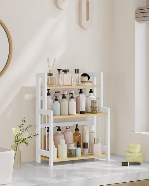 Rootz Spice Rack Organizer - Kitchen Organizer - Bamboo Storage - MDF Construction - 18cm x 41cm x 53cm