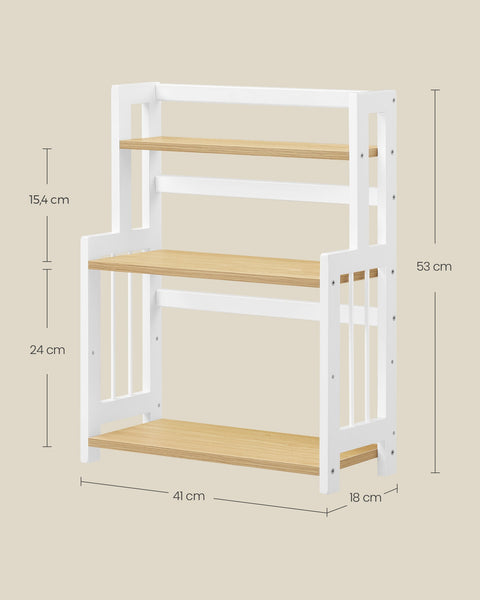 Rootz Spice Rack Organizer - Kitchen Organizer - Bamboo Storage - MDF Construction - 18cm x 41cm x 53cm