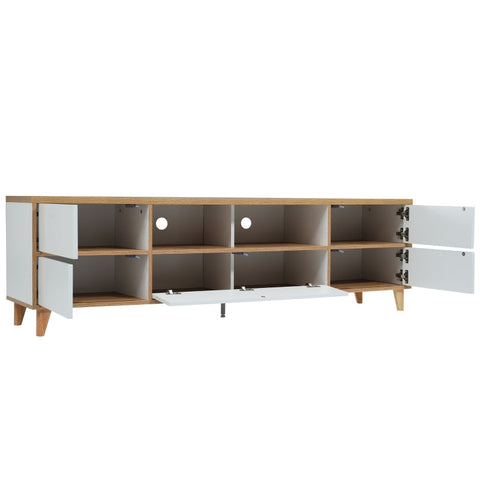 Rootz Modern TV Stand - Media Console - Storage Cabinet - Stylish & Functional - 175cm x 37cm x 51cm
