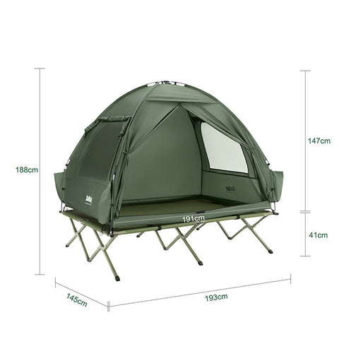 Rootz 3 Person Camping Tent - Outdoor Shelter - Weather Resistant Tent - Water Resistant - 193x188x145cm