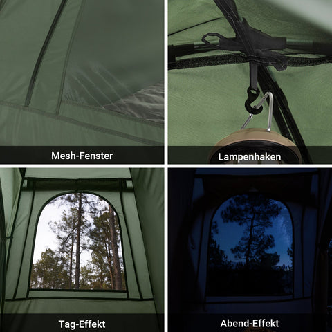 Rootz Outdoor Camping Tent - Portable Shelter - Waterproof Canopy - Lightweight, Easy Transport - 193x160x86cm