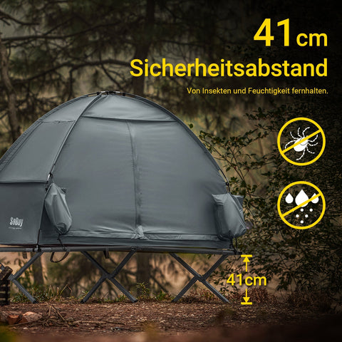 Rootz Camping Tent - Outdoor Shelter - Portable Tent - Lightweight Protection - Metal Frame - 193x160x86cm