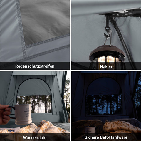 Rootz Double Camping Tent - Portable Shelter - Outdoor Canopy - Insect Protection - 193x188x145cm