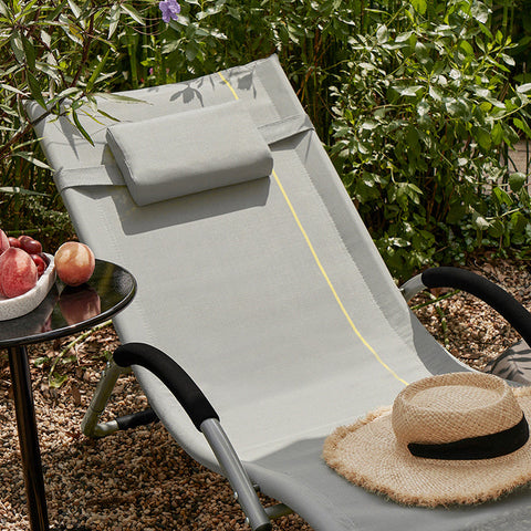 Rootz Tuinligstoel - Ligstoel - Ligstoel - Synthetische vezelstof - Zweetbestendig - Inclusief comfortkussen - Ideaal voor tuin en terras - 56cm x 67cm x 165cm