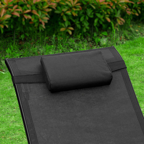 Rootz Garden Lounger - Foldable Sun Lounger - Deck Chair - Durable Synthetic Fiber Fabric - Body-Contouring Design - Space-Saving Foldable Feature - 60cm x 69cm x 173cm