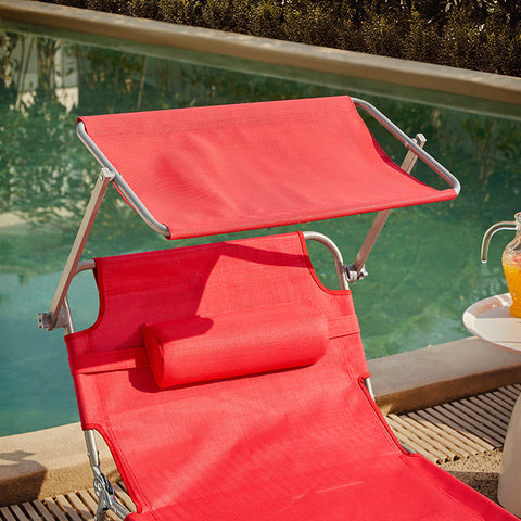 Rootz Oversized Opvouwbare Strandstoel - Ligstoel - Ligstoel - Metalen Frame - 195cm x 90cm x 63cm