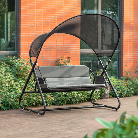 Rootz Hollywood Swing Rocking Chair - Garden Swing - Patio Swing - UV Protection Canopy - Ergonomic Design - High Stability - 164cm x 184cm x 152cm