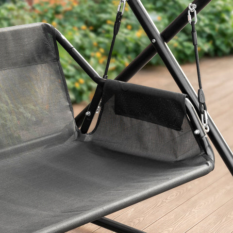 Rootz Hollywood Swing Rocking Chair - Garden Swing - Patio Swing - UV Protection Canopy - Ergonomic Design - High Stability - 164cm x 184cm x 152cm