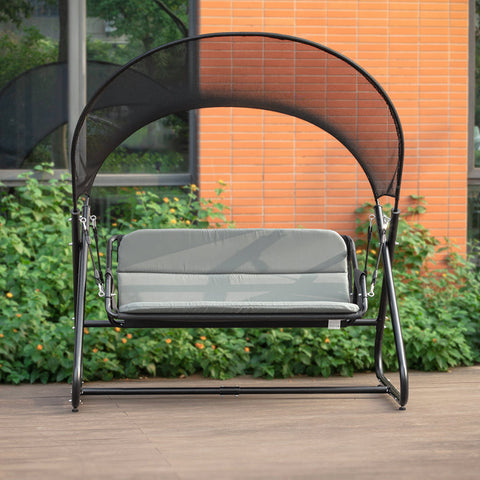 Rootz Hollywood Swing Rocking Chair - Garden Swing - Patio Swing - UV Protection Canopy - Ergonomic Design - High Stability - 164cm x 184cm x 152cm