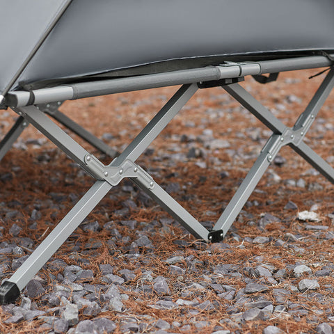 Rootz 4-in-1 Camping Tent Set - Camp Bed - Camping Lounger - Sleeping Bag - Durable Oxford Nylon - Easy Transport - Mosquito Protection - 194cm x 157cm x 145cm