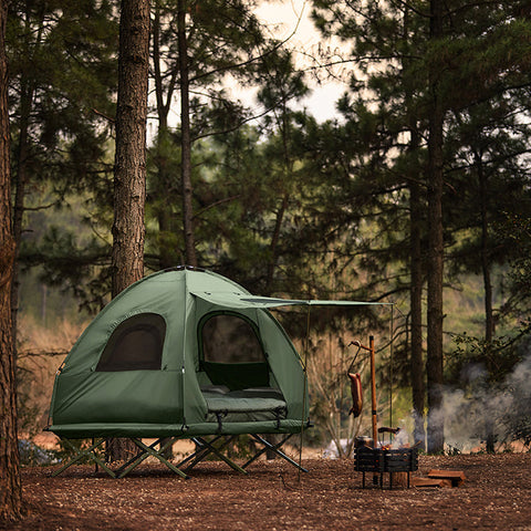 Rootz 2 Person Camping Tent - Mobile Sleeping Shelter - Outdoor Bed - Prevents Moisture - 193 x 145 x 185 cm