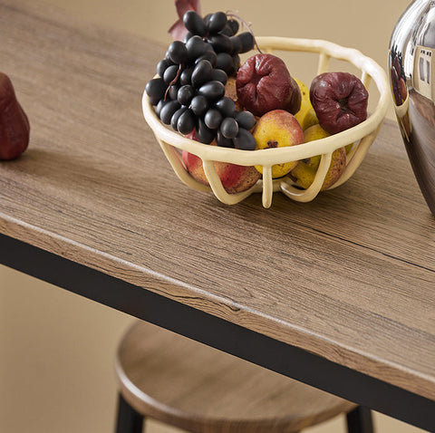 Rootz 5-Piece Bar Table Set - Kitchen Dining Combo - Garden Furniture Set - MDF with PVC Top - Sturdy Metal Frame - High Load Capacity - 120cm x 100cm x 40cm Table, 31cm x 65cm x 31cm Stools