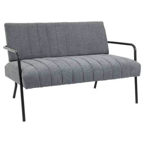 Rootz Compact Sofa - Loveseat - Couch - Comfortably Seats 2 - 122cm x 75cm x 77cm - Metal Frame - Velvet Feel