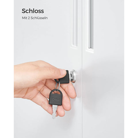 Rootz Steel Metal Cabinet - Gray Storage Cabinet - Large Cupboard - Adjustable Shelves - 40cm x 80cm x 90cm