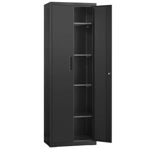 Rootz Multi-Purpose Storage Cabinet - Organizer - Shelving Unit - High Load Capacity - 40cm x 60cm x 180cm