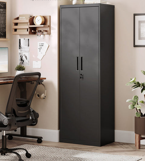 Rootz Multi-Purpose Storage Cabinet - Organizer - Shelving Unit - High Load Capacity - 40cm x 60cm x 180cm