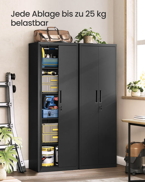 Rootz Multi-Purpose Storage Cabinet - Organizer - Shelving Unit - High Load Capacity - 40cm x 60cm x 180cm