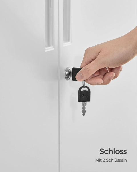 Rootz Storage Cabinet - Gray White - Steel Organizer - Powder-Coated - Heavy-Duty Shelves - 40cm x 80cm x 180cm