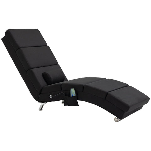 Rootz Ergonomic Massage Chair - Relaxation Chair - Deck Chair - Heating Function - 56 x 168 x 84 cm - Remote Control Included