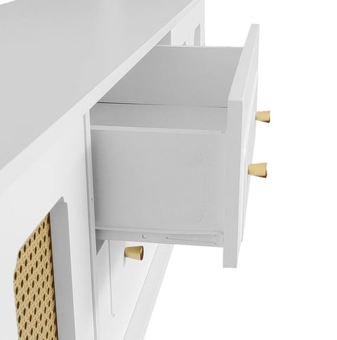 Rootz Retro TV Cabinet - Entertainment Unit - Storage Sideboard - Ample Storage - 175cm x 38cm x 55.5cm