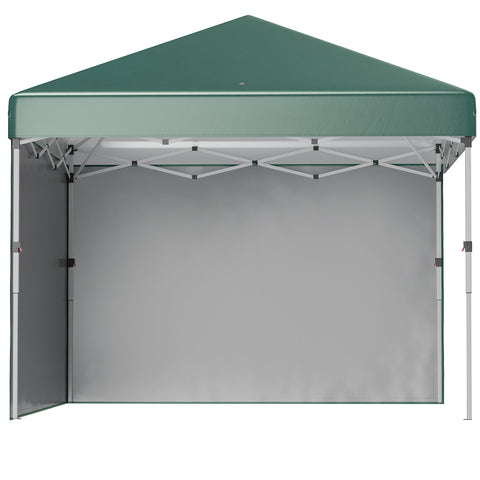 Rootz Folding Pavilion - Pop-Up Tent - Garden Gazebo - UV Protection - 3m x 3m x 2.88m - Stainless Steel Frame - Green