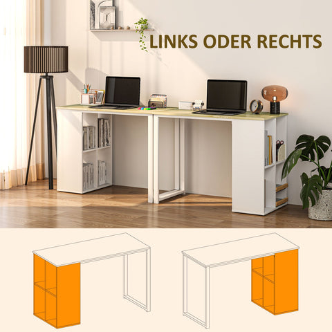 Rootz Compact Computer Desk - Small Office Desk - Modern Workspace Table - Storage Compartments - 100 x 54 x 75 cm