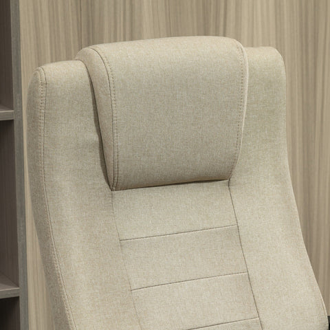 Rootz Office Chair - Desk Chair - Swivel Seat - Height Adjustable - Linen Look - Brown- 62cm x 110-119cm - Enhanced Comfort