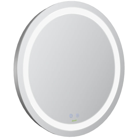 Rootz LED Bathroom Mirror - Wall Mirror - Illuminated Mirror - Touch Switch - Ø 60cm x 4.6cm