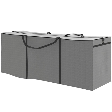 Rootz Garden Cushion Storage Bag - Support Bag - Protective Cover - Waterproof & UV Resistant - 200x60x75 cm - Grey